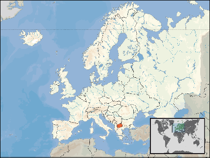 Република Македония на карта