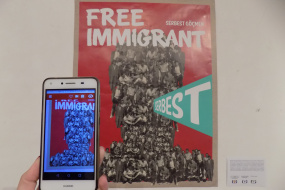 Изложба "Дали и ти си мигрант ?" на Дарко Талески во КИЦ на РСМ во Софиja (фотографиja)