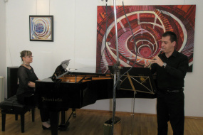Концерт за пиано и обой в изпълнение на Кристина Светиева и Томе Атанасов (снимка)